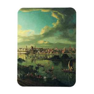 Vy av Warszawa från Praga av Bernardo Bellotto Magnet