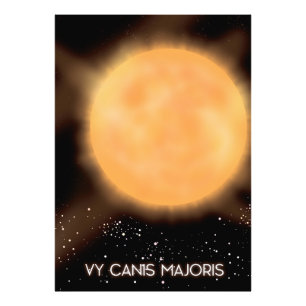 VY Canis Majoris Sol rymdkonstaffisch. Fototryck