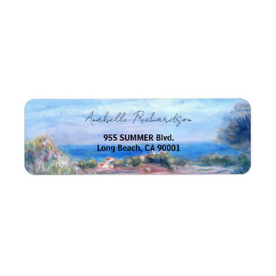 Vy efter Auguste Renoir Returadress Etikett