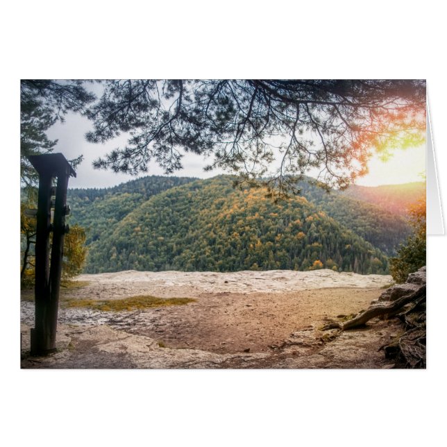 vy för bergsklipp hälsningskort (Framsidan Horizontal)