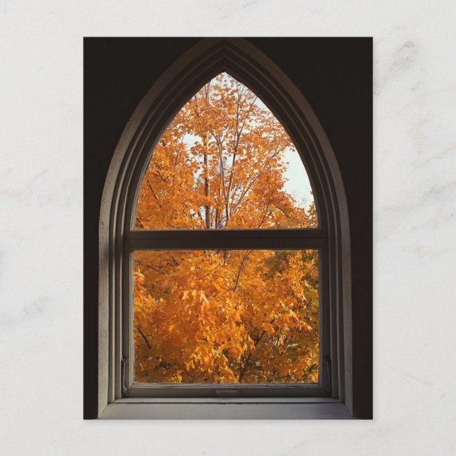 Vy för höstlövning vykort (Framsida)