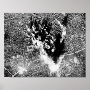 Vy från B-17 om bombattentatet Springa - Paris WW2 Poster