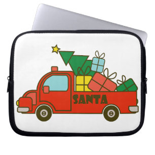 Vy från lastbil vid God jul Laptop Fodral