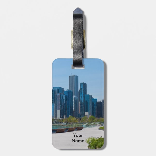 Vy från Navy Pier Bagagebricka (Baksidan Lodrät)