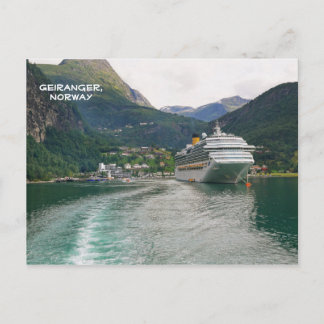 Vy Geiranger, Geirangerfjord, Norge Vykort