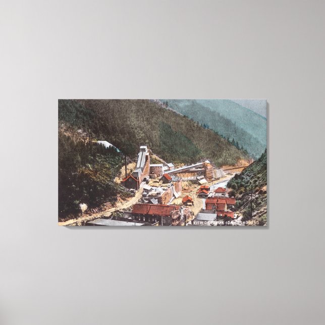 Vy Hecla Mine Tittar ner Canyon Canvastryck (Framsida)