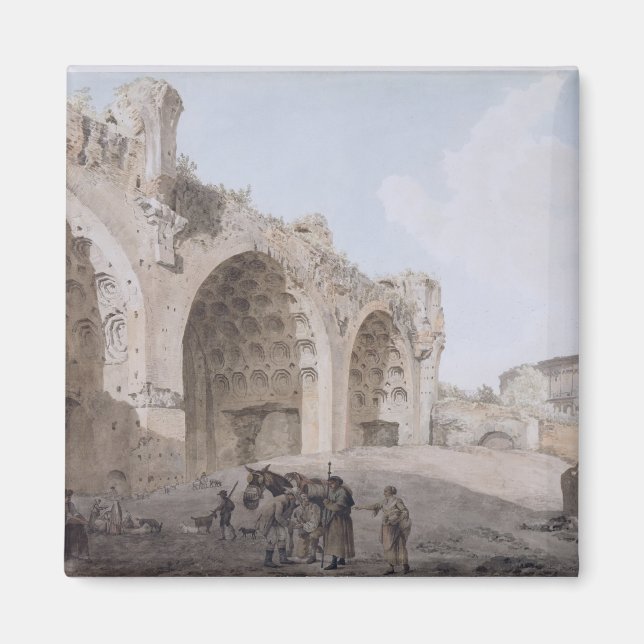 Vy i det romerska forumet 1779 magnet (Framsidan)
