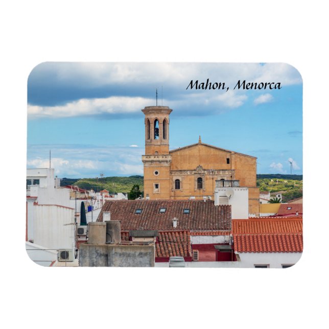 Vy-kyrkan i Santa Maria - Mahon, Menorca Magnet (Horisontell)