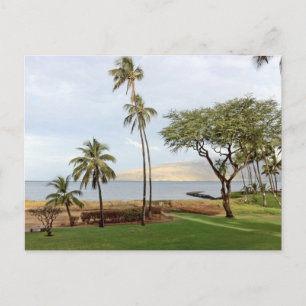 Vy mot Maalaea Bay från Kihei, Maui Vykort