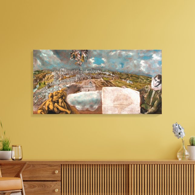 Vy och plan över Toledo | El Greco | Canvastryck (Insitu (Vardagsrum))