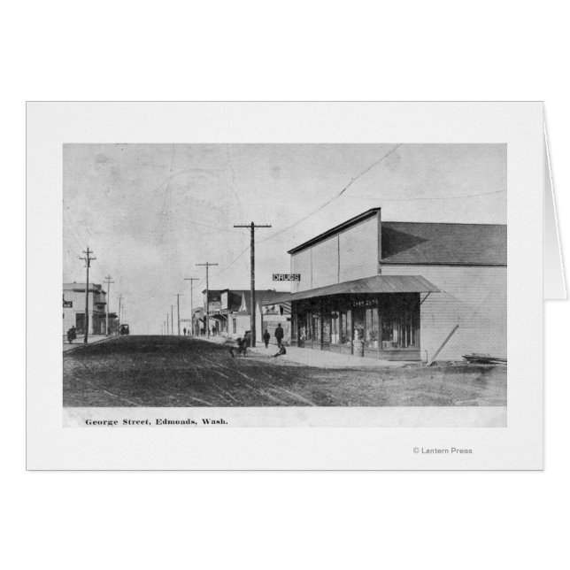 Vy of George Street Hälsningskort (Framsidan Horizontal)