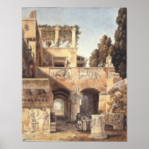 Vy om ett romerskt hus 1792 poster