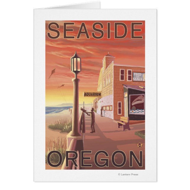 Vy, OregonAquarium Hälsningskort (Framsidan)