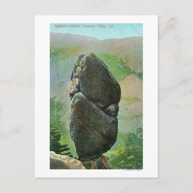 Vy över Aggassiz Column Yosemite Nat'l Park, CA Vykort (Framsida)