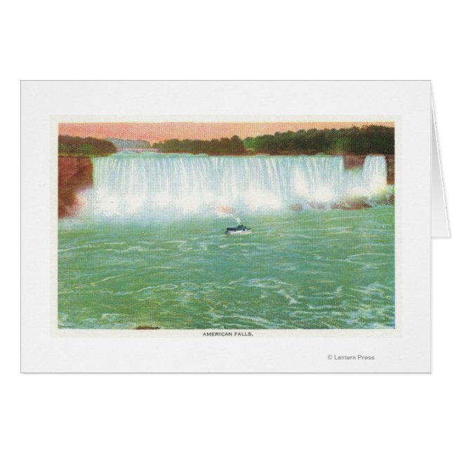 Vy över amerikanska Falls Hälsningskort (Framsidan Horizontal)