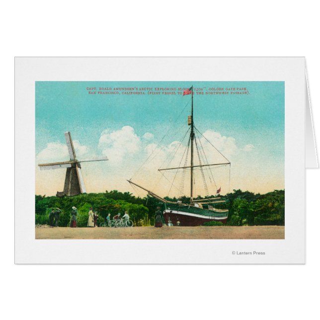 Vy över Amundsens arktiska slinga Hälsningskort (Framsidan Horizontal)