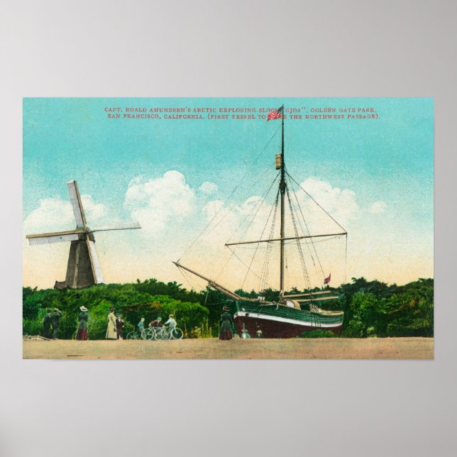 Vy över Amundsens arktiska slinga Poster (Framsidan)