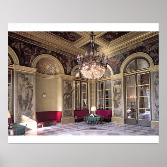 Vy över Antechamber med allegorical beskrivning Poster (Framsidan)