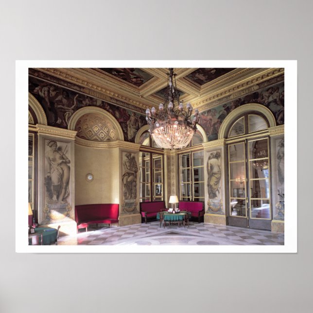 Vy över Antechamber med allegorical beskrivning Poster (Framsidan)