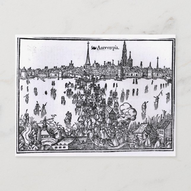 Vy över Antwerpen Vykort (Framsida)