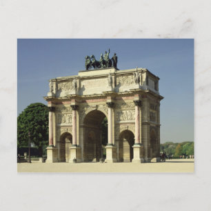 Vy över Arc de Triomphe du Carrousel Vykort