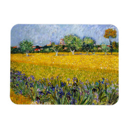 Vy över Arles med Irises Vincent van Gogh-färg Magnet