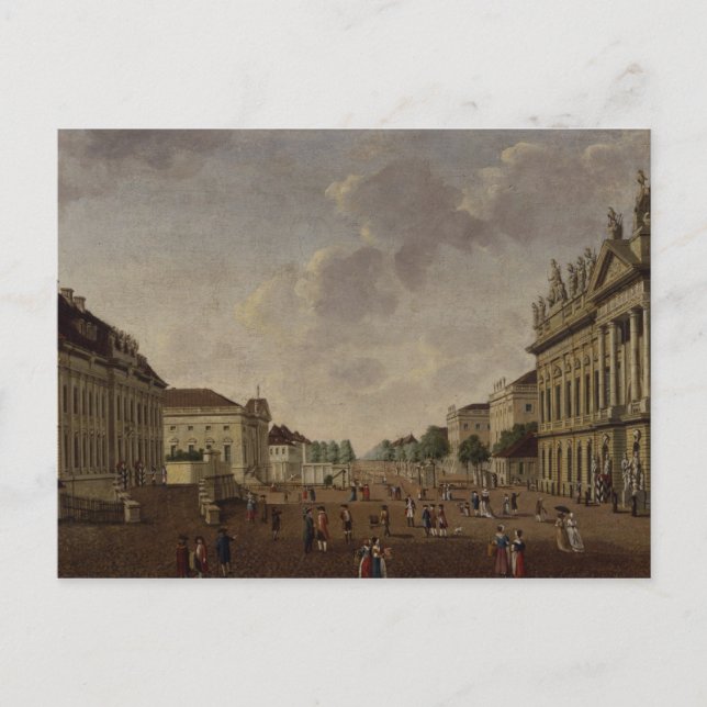 Vy över armé och Unter den Linden Street Vykort (Framsida)