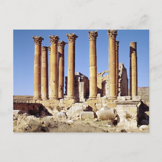 Vy över Artemis-templet, byggt c.386 AD Vykort (Framsida)