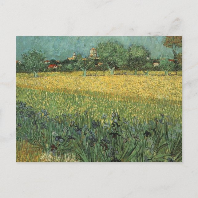 Vy över artiklar med iriser vykort (Framsida)