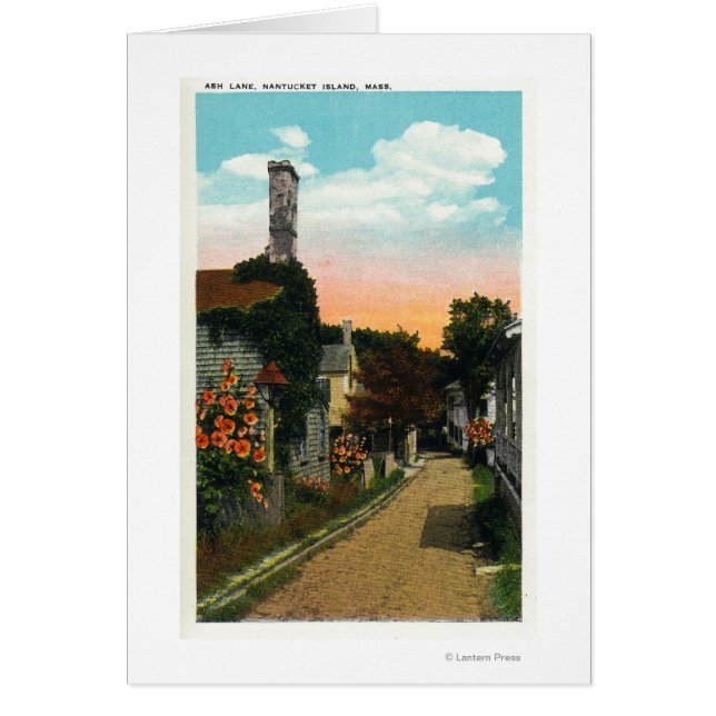 Vy över Ash Lane Hälsningskort (Framsidan)