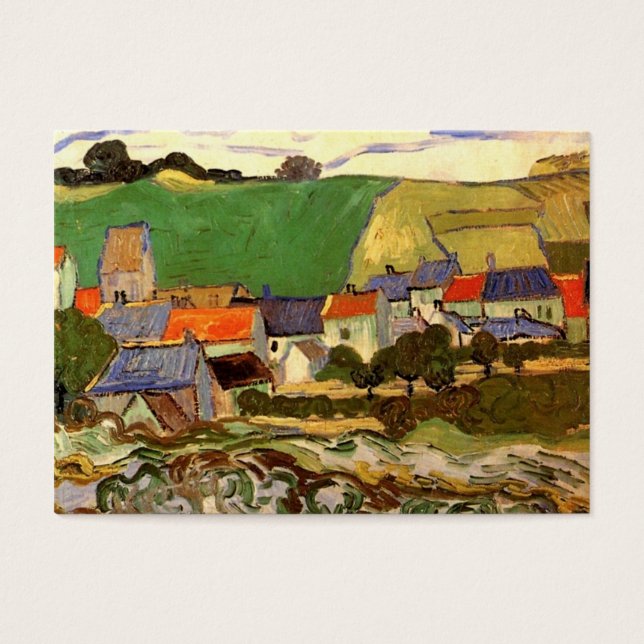 Vy över Auvers från Van Gogh Visitkort (Framsidan)