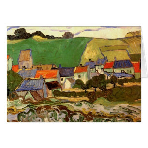 Vy över Auvers Vincent van Gogh Hälsningskort