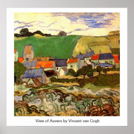 Vy över Auvers Vincent van Gogh Poster
