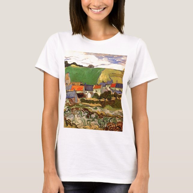 Vy över Auvers Vincent van Gogh Tee (Framsida)