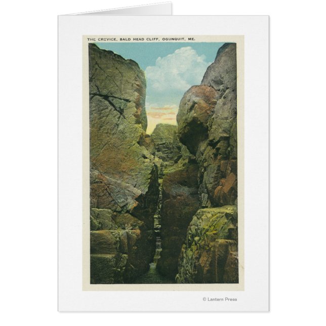 Vy över Bald Head Cliff Crevice Hälsningskort (Framsidan)