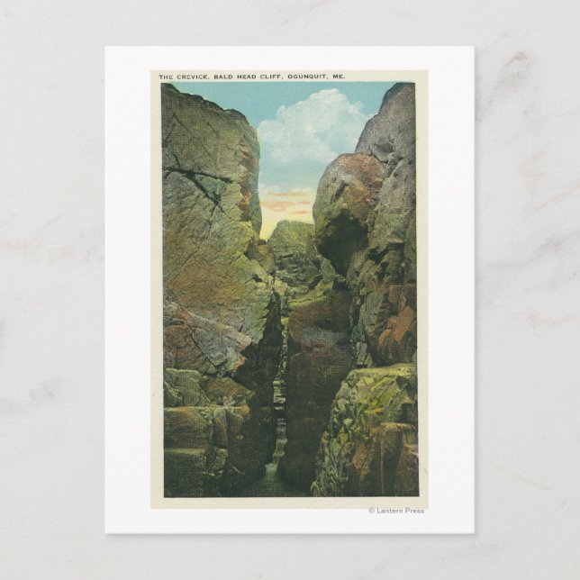 Vy över Bald Head Cliff Crevice Vykort (Framsida)