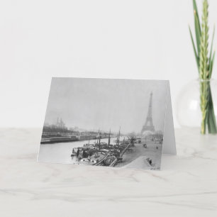 Vy över bankerna Seine och Eiffel Kort
