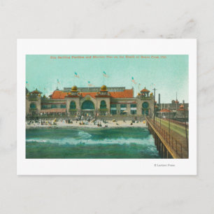 Vy över Bathing Pavilion och Electric Pier Vykort