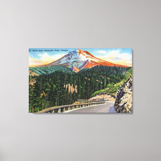 Vy över berg från Buzzards Point Canvastryck (Framsida)