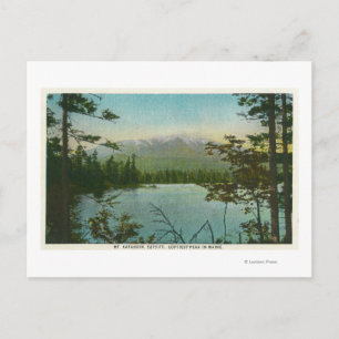 Vy över berget Katahdin, Loftiest-toppen i Maine Vykort