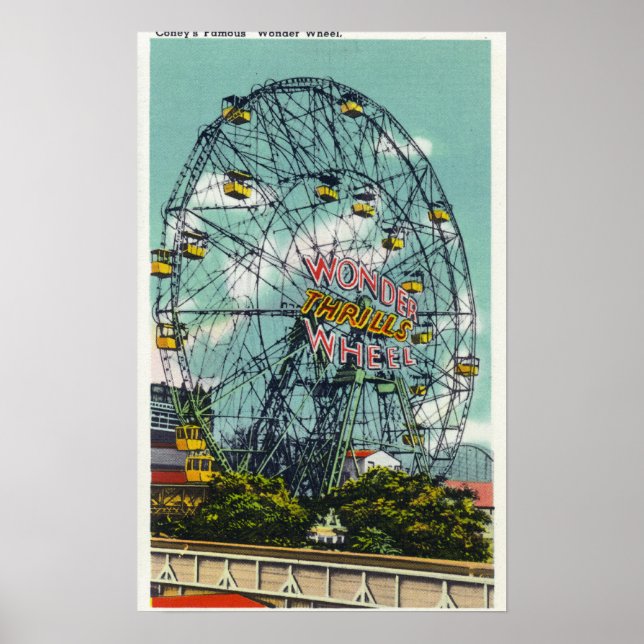 Vy över Berömden  Ferris Wheel Poster (Framsidan)