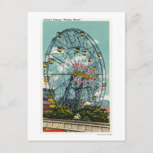 Vy över Berömden Ferris Wheel Vykort