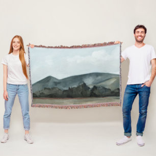 Vy över bondgårdar filt