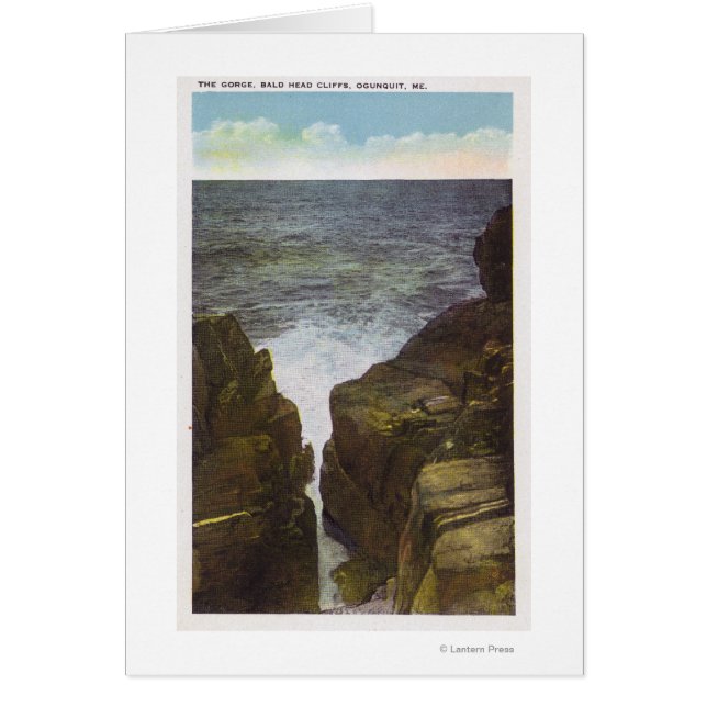 Vy över Bred Head Cliffs, The Gorge Hälsningskort (Framsidan)