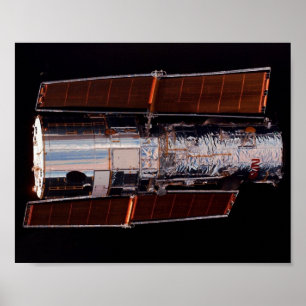 Vy över bubbelteleskop från Shuttle Discovery Poster