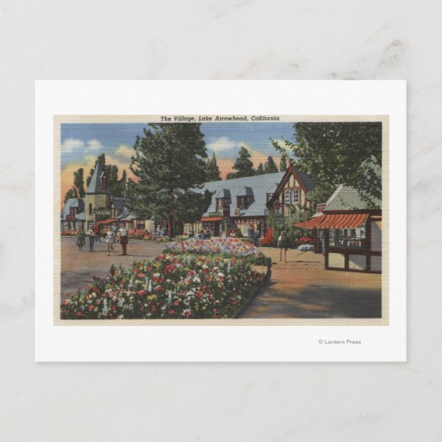 Vy över byn vykort (Framsida)