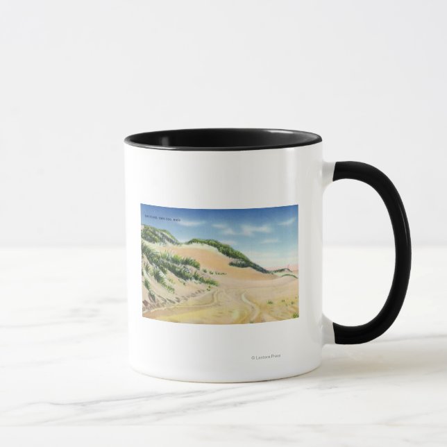 Vy över Cape Cod Sand Dunes Mugg (Höger)
