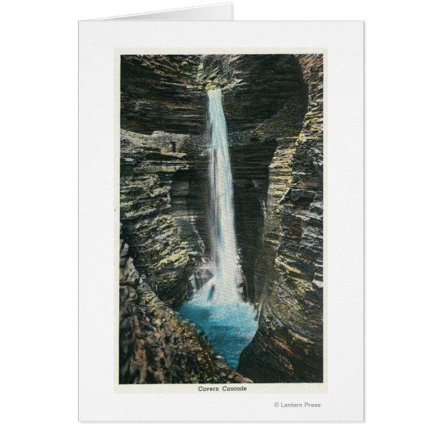 Vy över Cavern Cascade Hälsningskort (Framsidan)