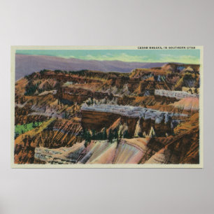 Vy över Cedar Breaks Poster