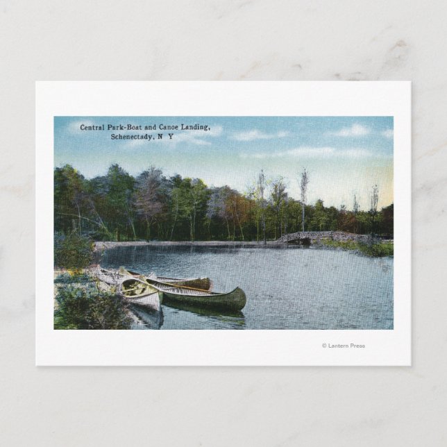 Vy över Central Park Boat & Canoe Landing Vykort (Framsida)